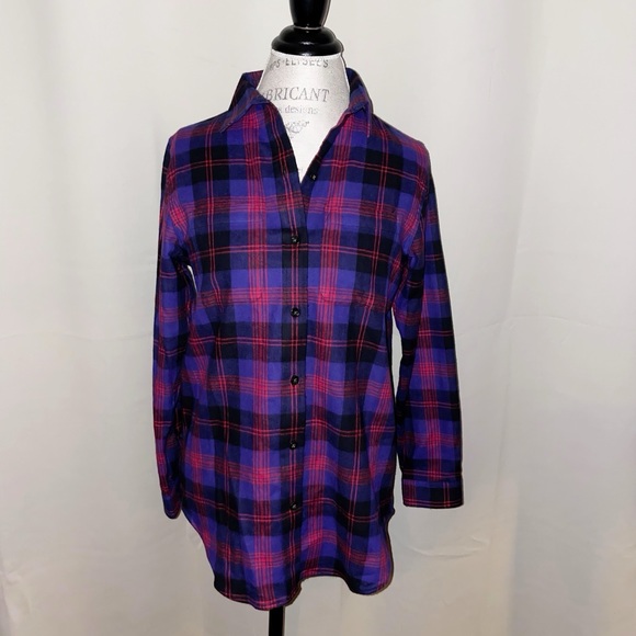 NWT Women’s L.L. Bean Relaxed Scotch Plaid Flannel Shirt - Picture 2 of 9